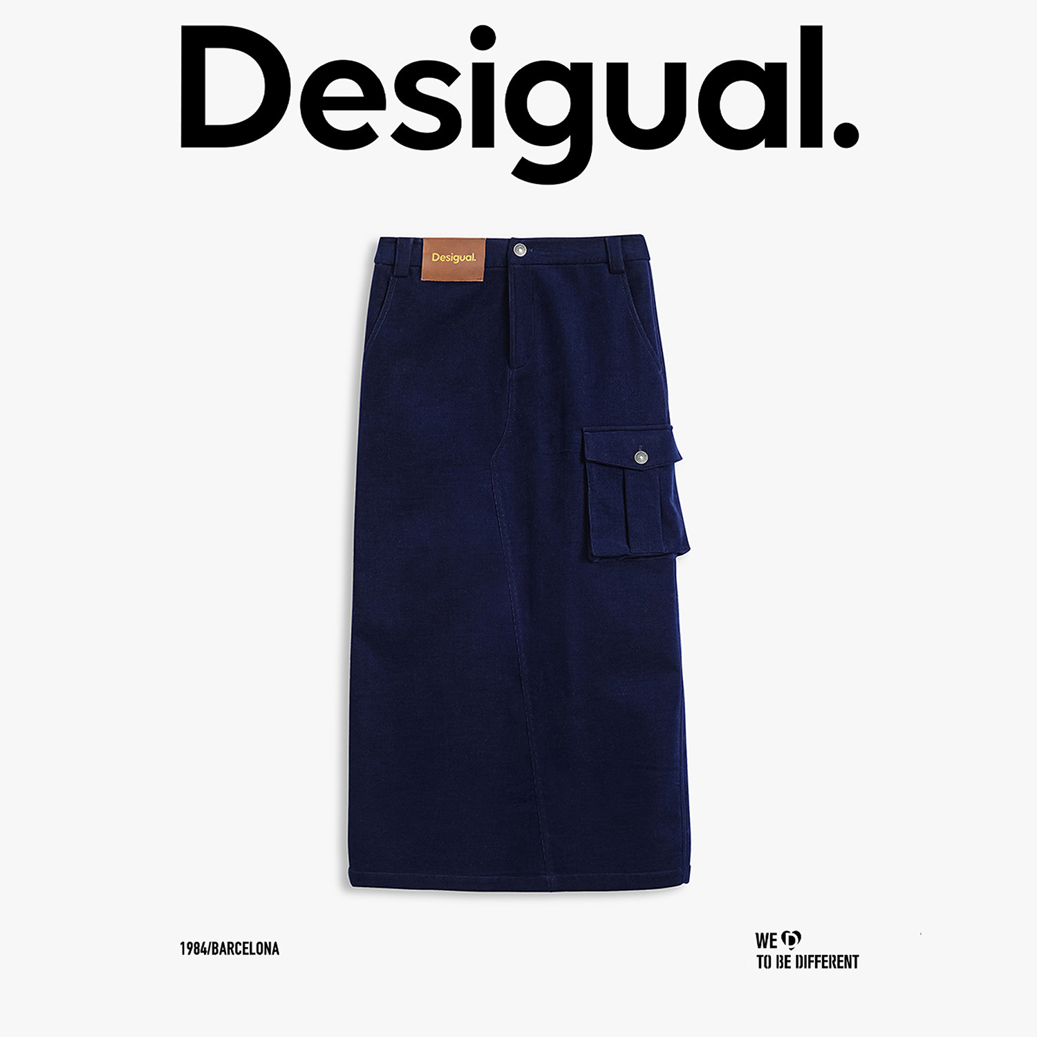 【超能小太阳严选】Desigual25秋冬灯芯绒工装立体贴袋长款半身裙,女装/女士精品,半身裙,淘宝优惠券,粉丝福利购,淘宝优惠卷