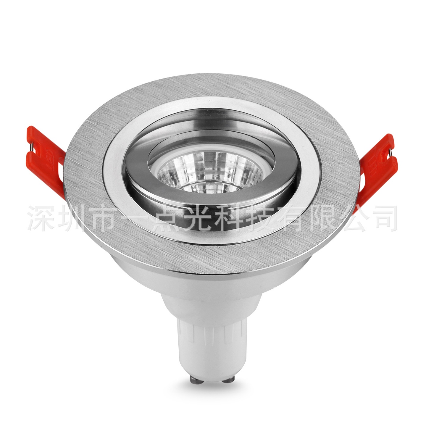 天花灯mr16gu10射灯支架外环卤素灯灯头COB嵌入式面板灯外壳套件