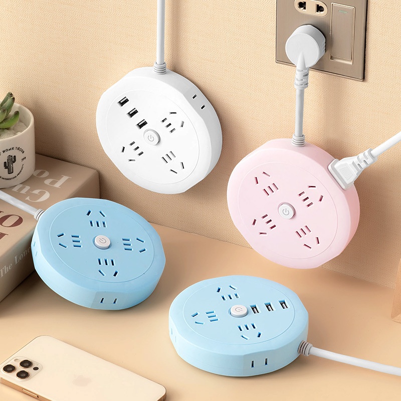 家用插线板墙面接线板插板USB排插学生宿舍多插位拖线板插座插头