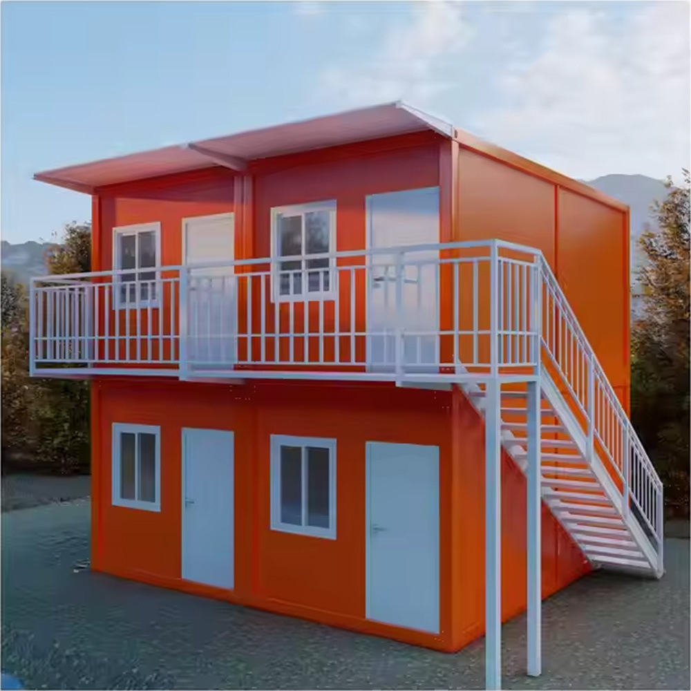 预制集装箱房屋模块化便携式快拼箱公寓楼房子防火抗震住宿夹芯板