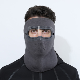 冬天护全脸保暖面罩护耳全包围摩托电动车防雾镜片防寒遮脸口鼻罩