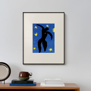 包豪斯中古风客厅小众装 马蒂斯抽象艺术挂画法式 饰画 星空舞蹈