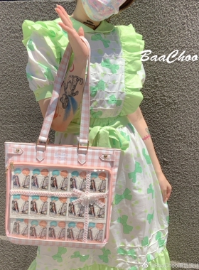 新年直降Baachoo原创 大号痛包格子托特通勤手提单肩大食量背包