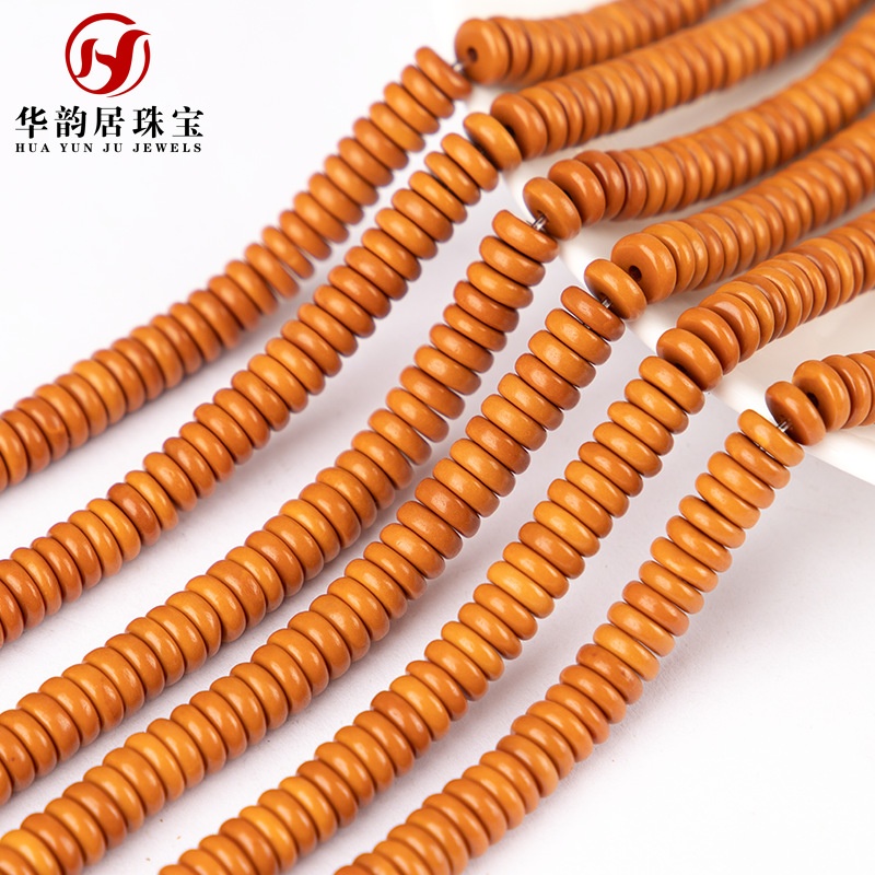 源头直供 橄榄核圆边隔片垫片散珠竹节手工手串项链文玩佛珠配饰