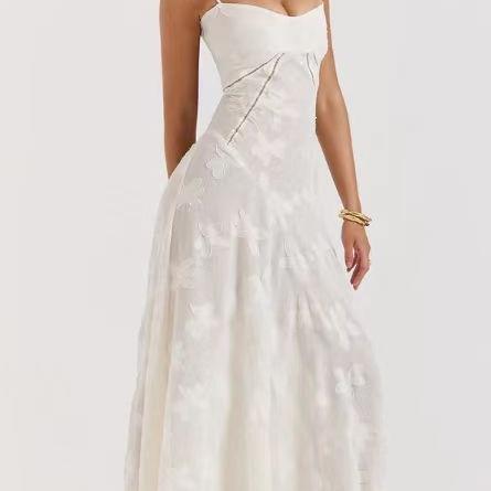 Women's strapless one neck evening gown dress