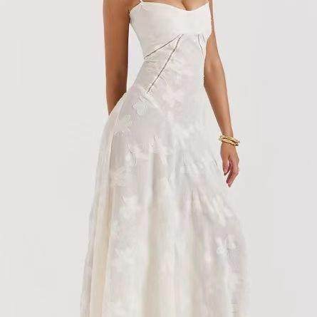 Women's strapless one neck evening gown dress