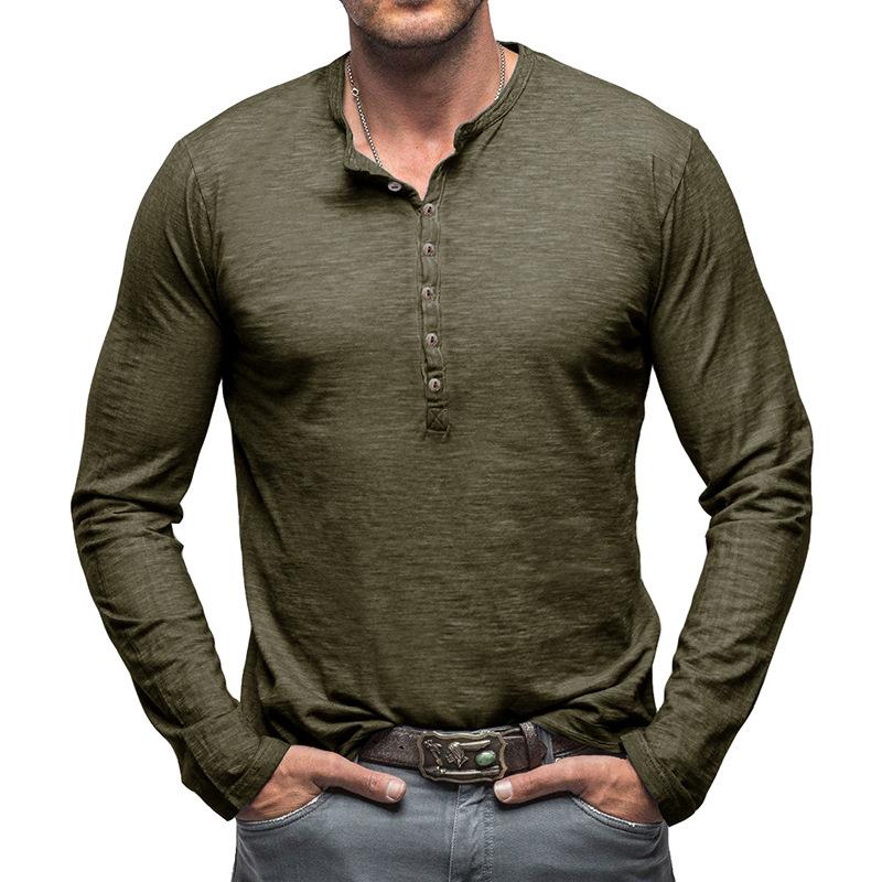 Men's men's long sleeved outdoor men's shirt bamboo cotton