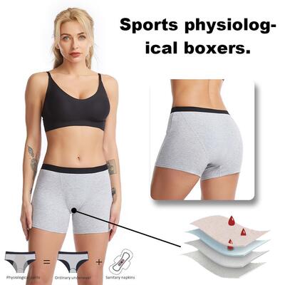 Physiological underwear with four layers of leak proof and