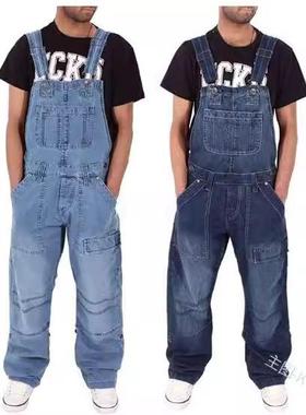 Men's denim overalls programmer STEM men's work pants with