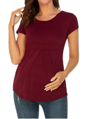 Women's short sleeved ruffled shirt top