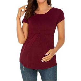 Women's short sleeved ruffled shirt top