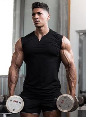 Light panel small collar sports vest for men's