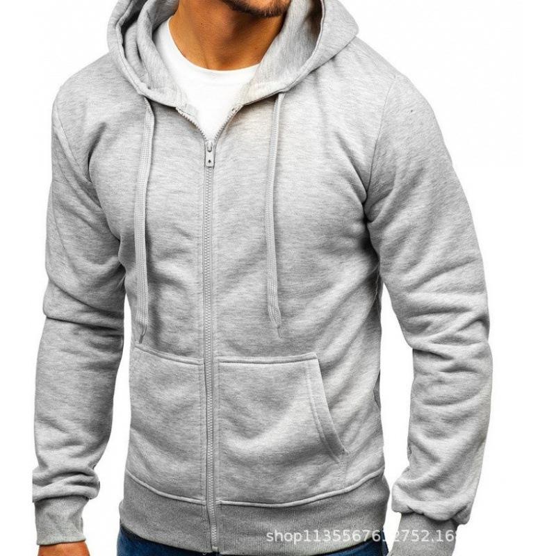 Men's zipper hoodie hoodie cardigan with hoodie can be