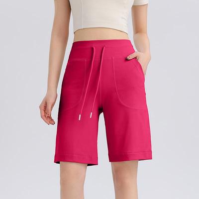 High waisted compression sports shorts, women's summer