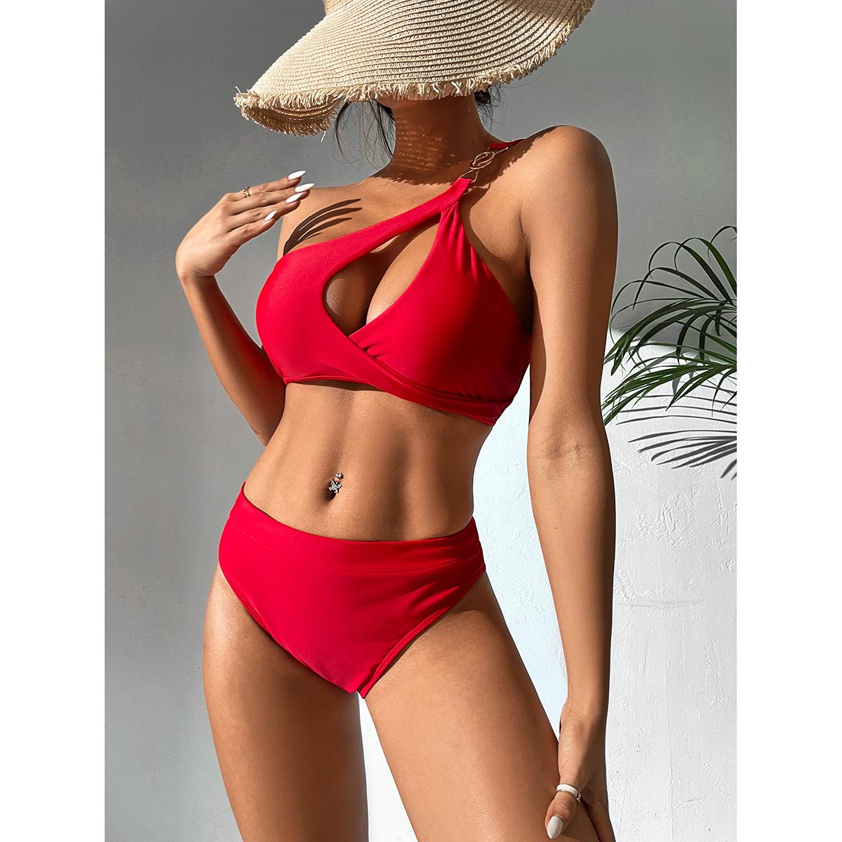High waist split swimsuit bikini swimsuit