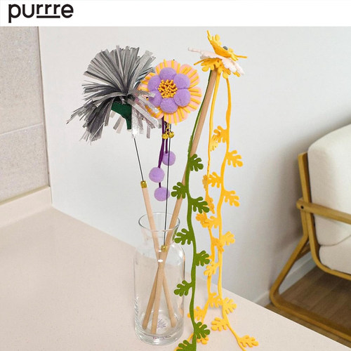 purrre绽放逗猫棒花朵玩具耐咬