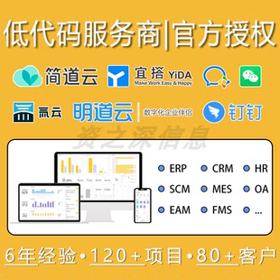 简道云氚云钉钉宜搭 进销存软件erp销售开单财务记账仓库管理系统