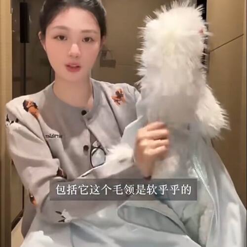 TGWALL浅梦加厚大毛领派克棉服保暖宽松冬季棉衣外套女