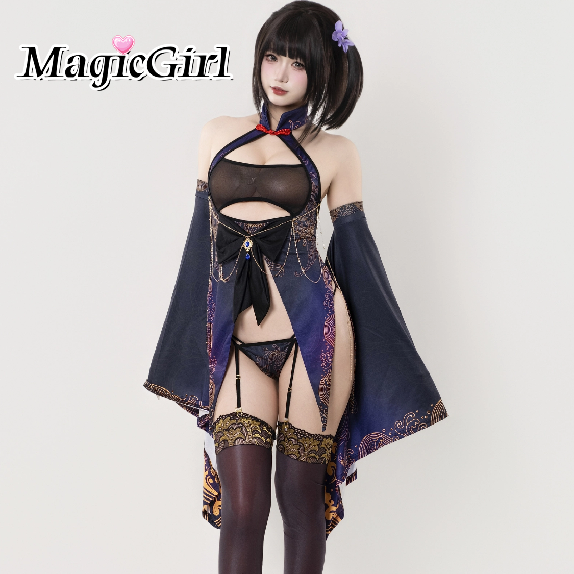 原创二次元印花古典僵尸美人cosplay万圣节演出制服性感女装套装