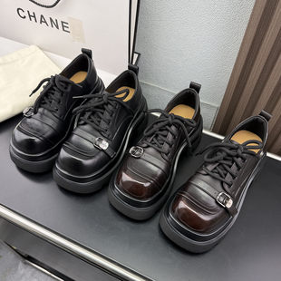 厚底百搭防滑乐福鞋女2026新款春款女款轻便不累脚英伦风小皮鞋女