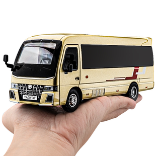 考斯特商务大巴合金车模柯斯达面包车巴士客车汽车模型男孩玩具车