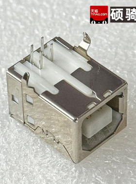 U-USBBR04P-F000 Type-B 母座 USB 2.0 连接器 90度 弯脚