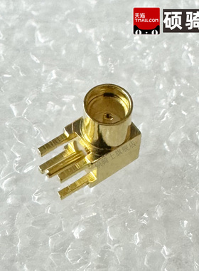 BWMMCX-KWE RF射频同轴连接器弯头正脚板端射频接口插板连接器