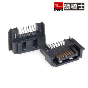 SATA-401-M07S1BY-A SATA 7P 7脚 三面包 90度 金手指连接器
