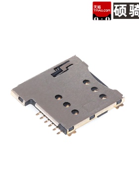 KH-SIM1616-6PIN 自弹式 MicroSIM卡 卡座 6PIN 镀金 6P卡槽