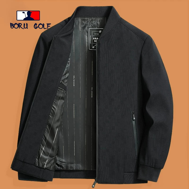 BORUGOLF外套春秋季中年夹克男