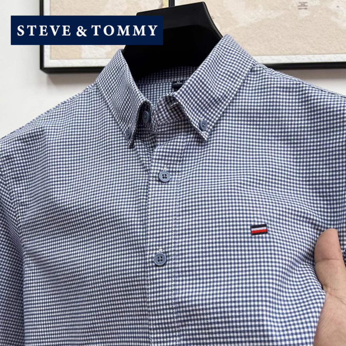 汤米纯棉长袖衬衫男春秋季新款