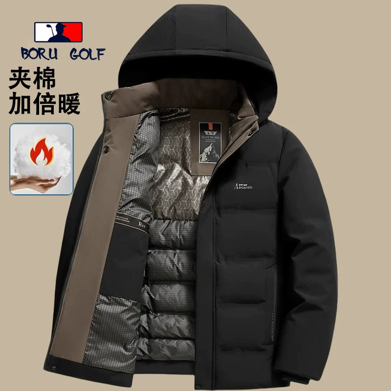 BORUGOLF中年棉衣男冬季保暖服