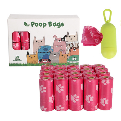 Dog Poop Bag Biodegradable Leak Proof Pink Dog Waste Bags Ba