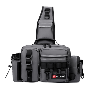 渔之君新款路亚包多功能单肩背腰包防水斜跨路亚竿钓鱼收纳渔具包