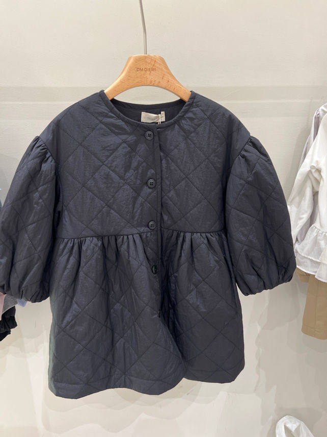 2026秋冬新款女童韩版泡泡袖棉袄/棉服