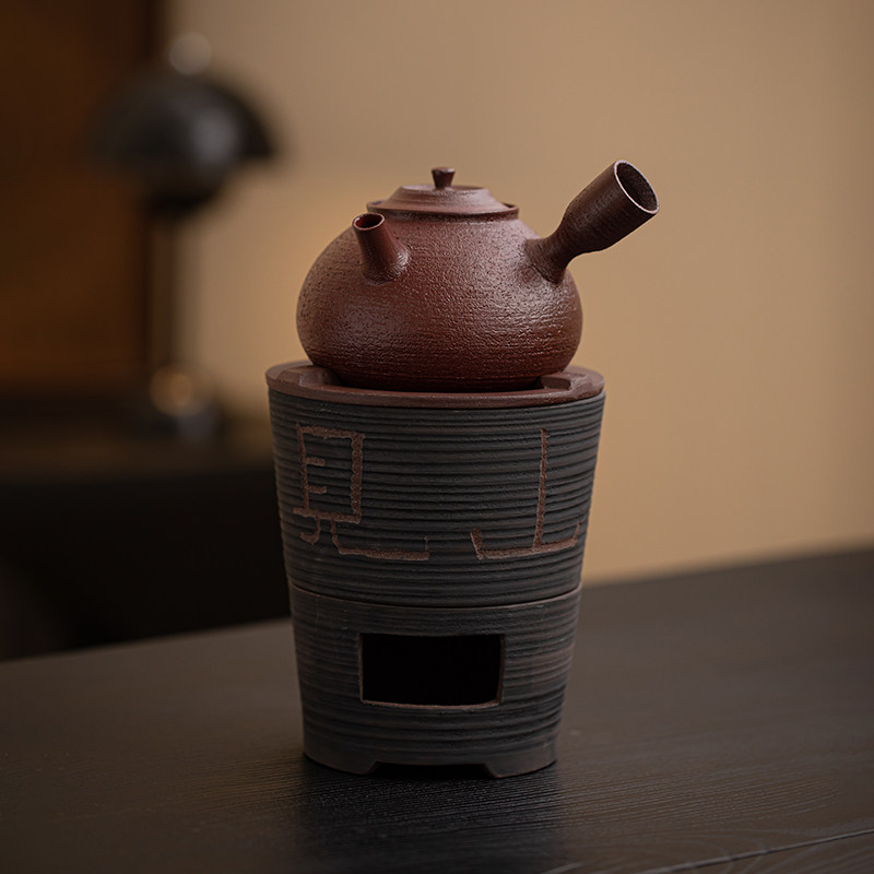 蕴华堂围炉煮茶见山炭炉户外露营陶瓷泡茶壶粗陶可干烧烤奶罐罐壶