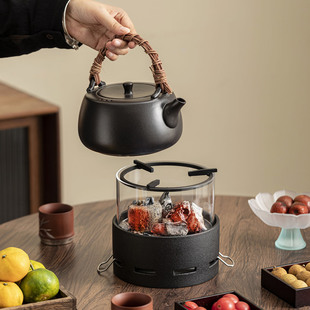 蕴华堂观火围炉煮茶炭炉器具炭火炉子工具配件冬天围聚烤火炉套装