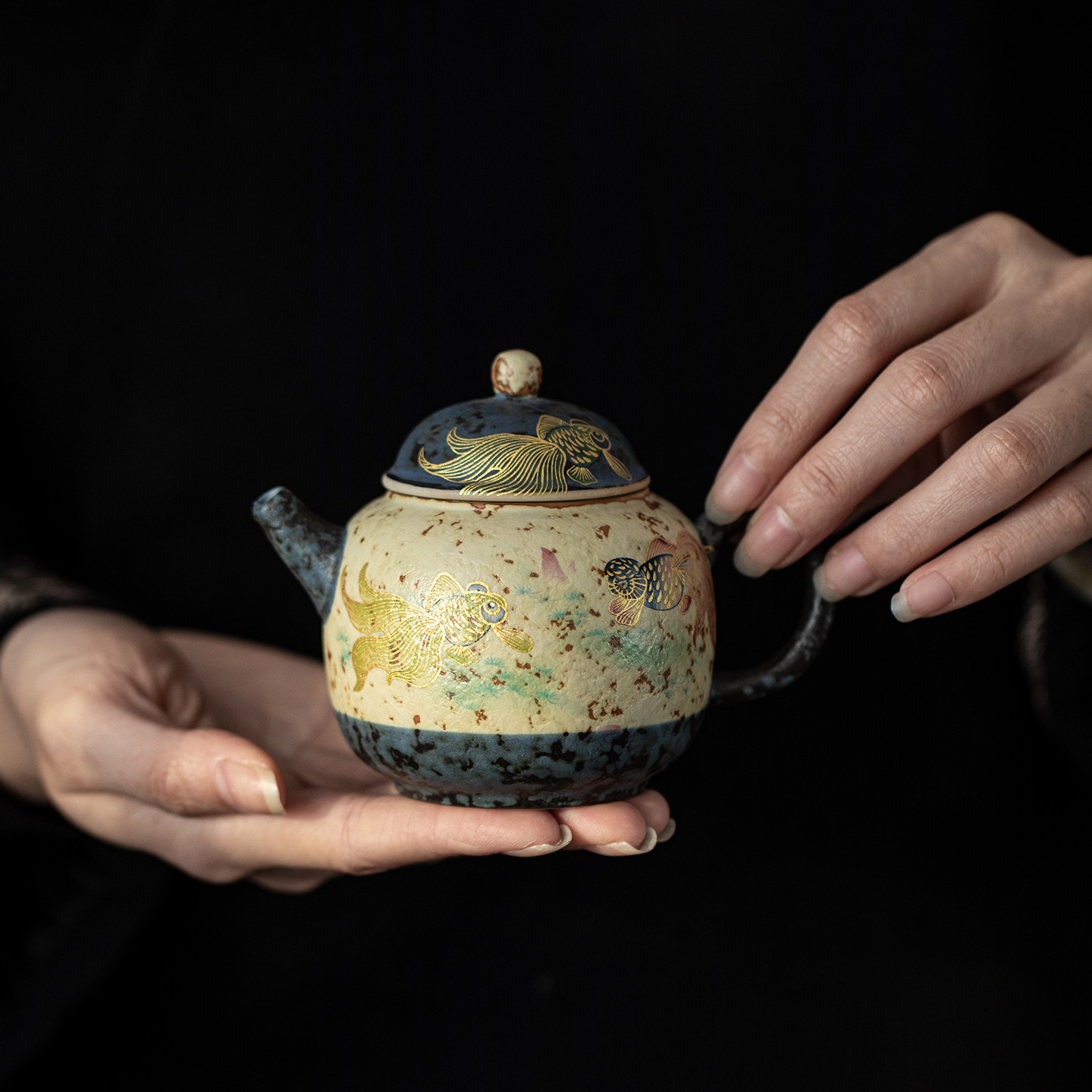 蕴华堂梨型壶单壶青花火红石金玉满堂功夫茶具泡茶家用陶瓷泡茶器,餐饮具,茶壶,淘宝优惠券,粉丝福利购,淘宝优惠卷