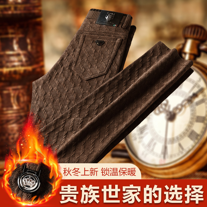 AEMAPE男士立体提花灯芯绒牛仔裤