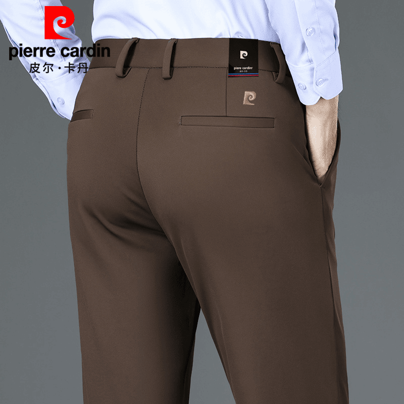 皮尔卡丹总裁系列西裤男士休闲裤2024春秋季新款透气抗皱直筒长裤