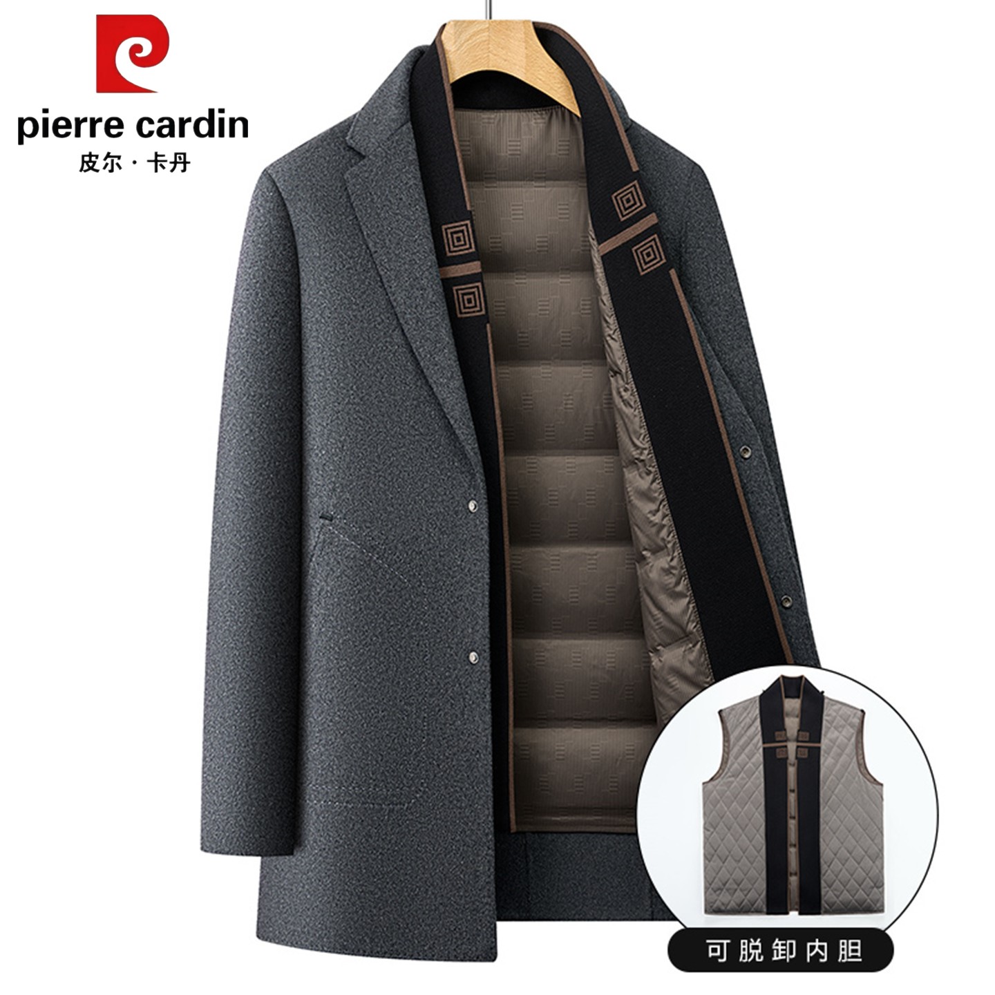 皮尔卡登男士加厚鹅绒羊