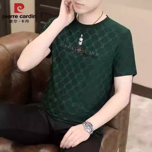 皮尔卡丹夏季新款短袖t恤男士