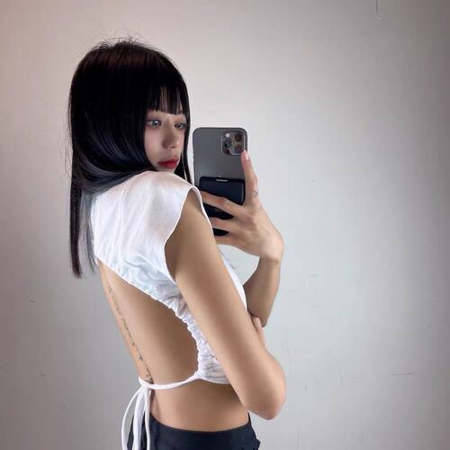 露背系带t恤女士性感辣妹上衣