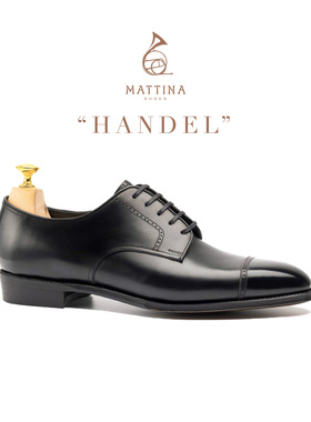 Mattina Handel男士手工真皮固特异三接头正装布洛克德比鞋婚鞋