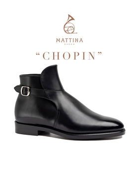Mattina Chopin经典真皮复古平跟皮底手工固特异博物馆皮女短马靴