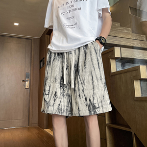 现货 夏款新款扎染工艺大码五分短裤M-6XL 特P26  DK899图片