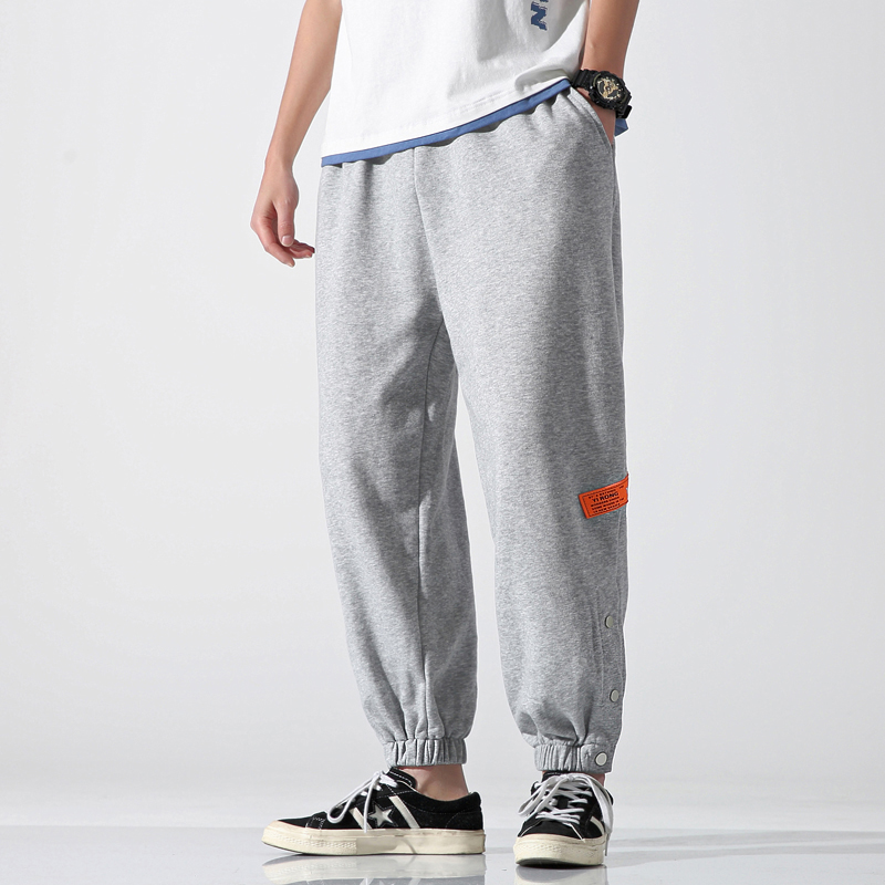 Spring new style loose double breasted loose size sweatpants for men