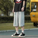 夏装新款立体华夫格大口袋港风休闲七分运动裤男K7618P40，女装休闲裤，电商A018