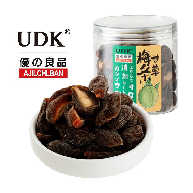 优之良品甘草梅条罐装蜜饯