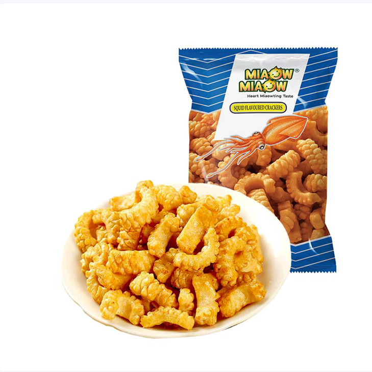 妙妙马来西亚进口香脆虾味片虾条鸡味香脆片鱿鱼味卷50g/60g零食